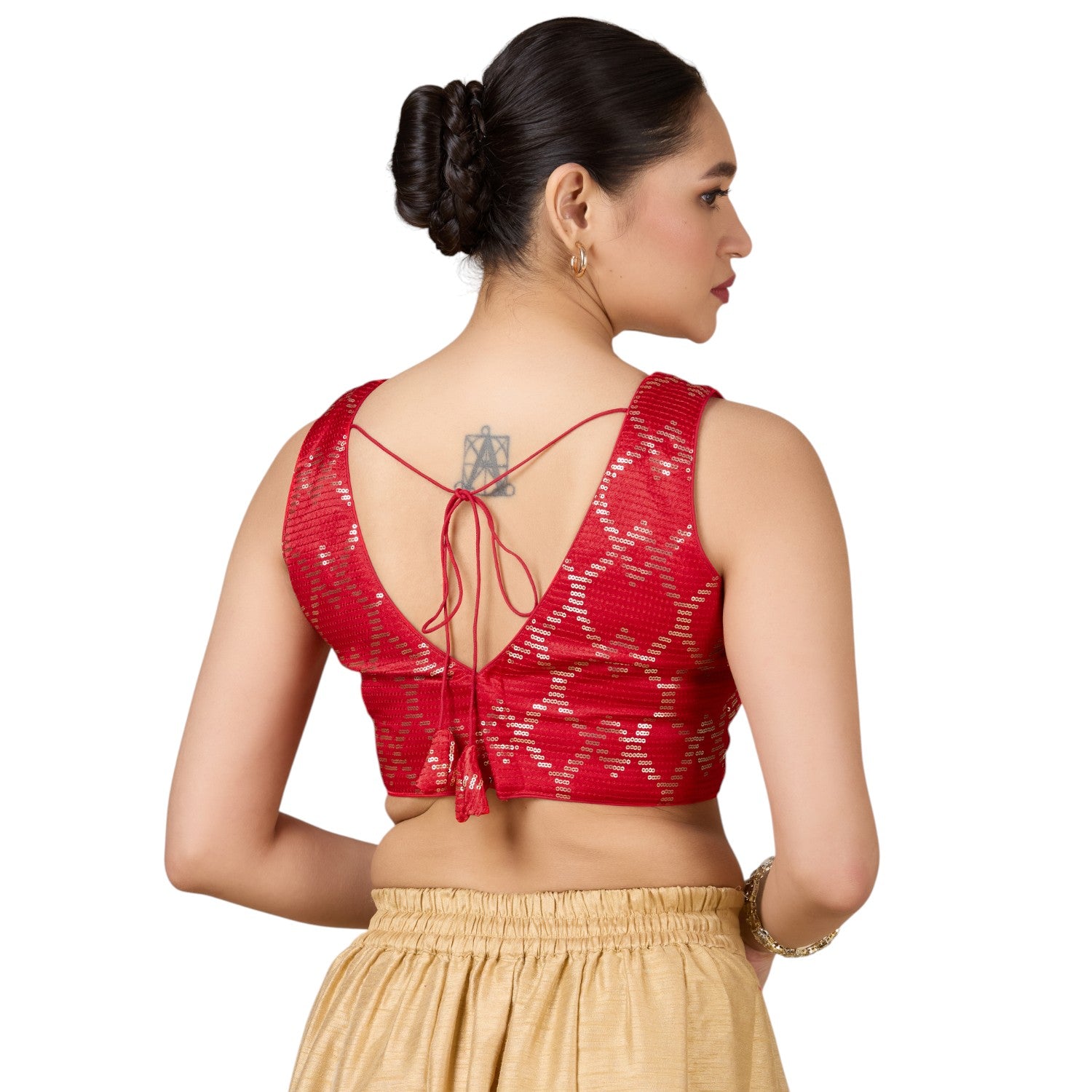 Silk Zari Tiki Work Blouse - Roop Darshan