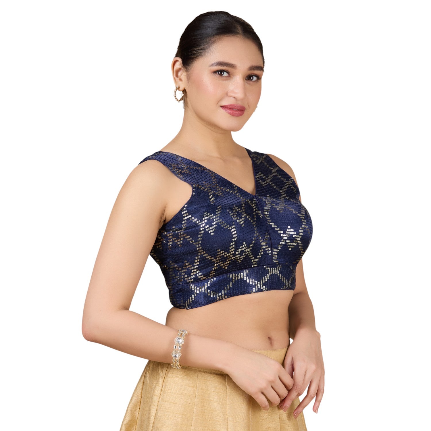 Silk Zari Tiki Work Blouse - Roop Darshan