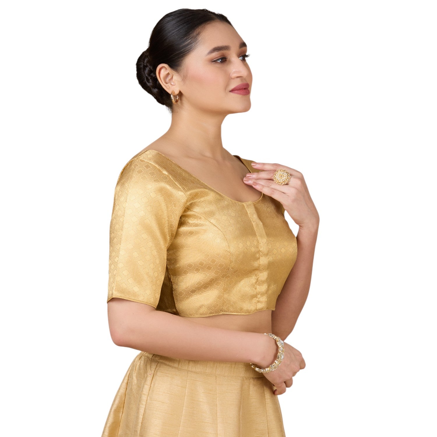 Brocade Silk Blouse - Roop Darshan