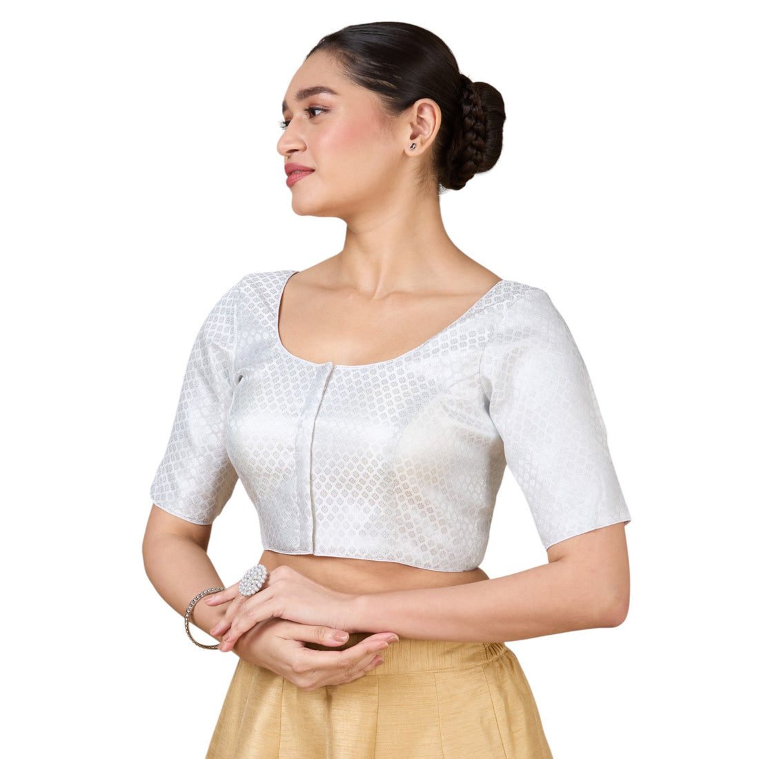 Brocade Silk Blouse - Roop Darshan