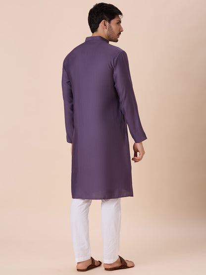 Mens Silk Resham Work Kurta