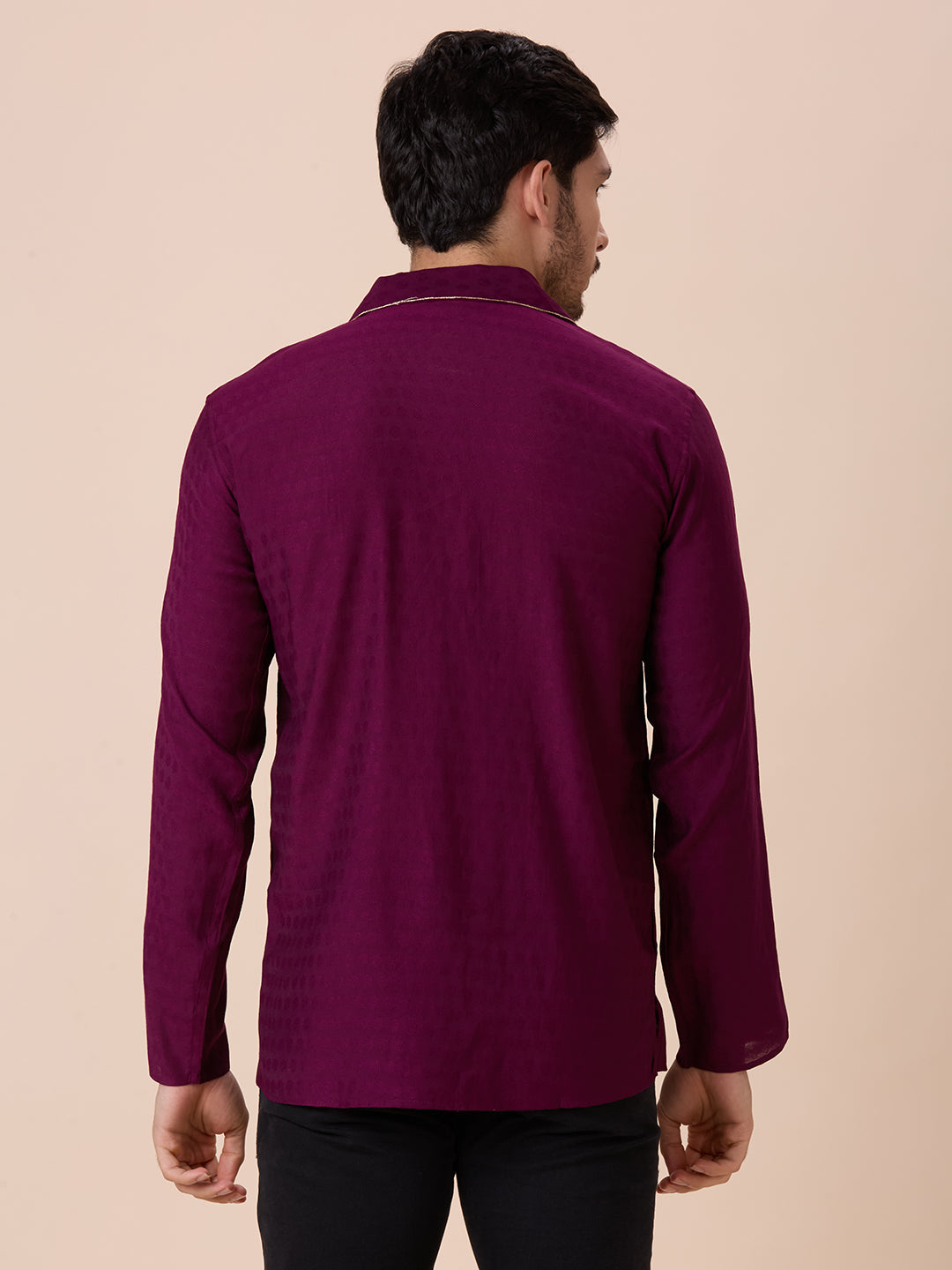Mens Silk Resham Work Kurta - Roop Darshan