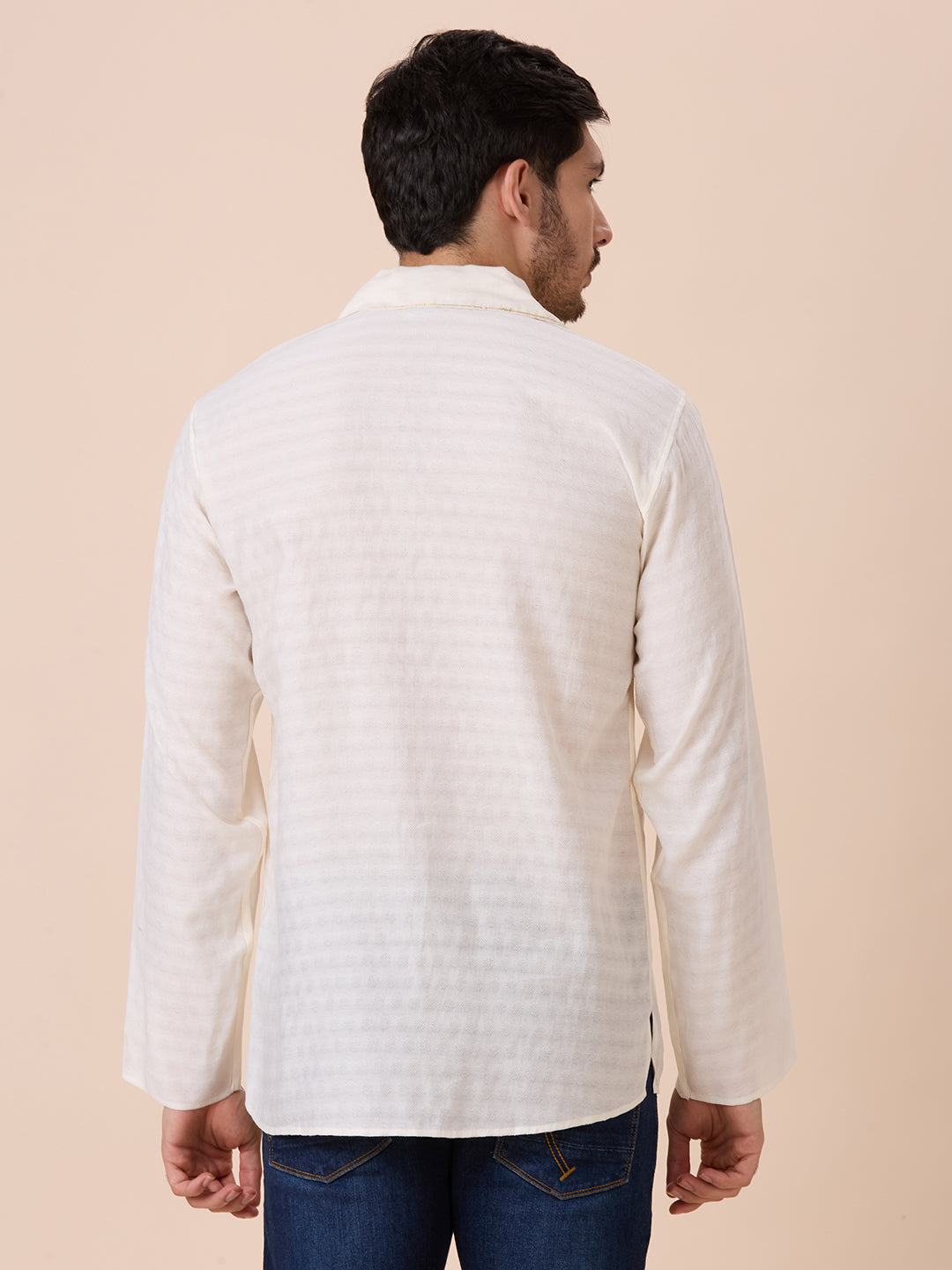 Mens Silk Resham Work Kurta