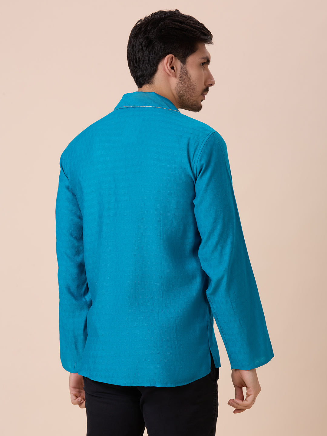 Mens Silk Resham Work Kurta