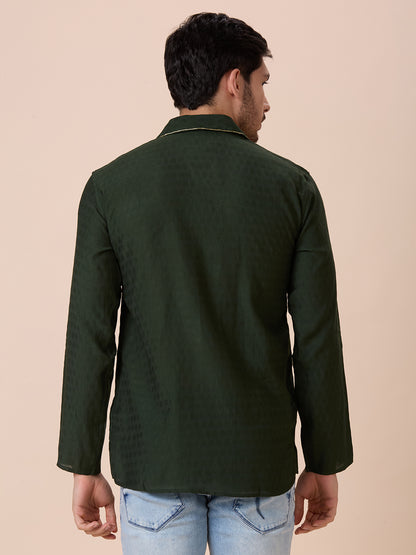 Mens Silk Resham Work Kurta