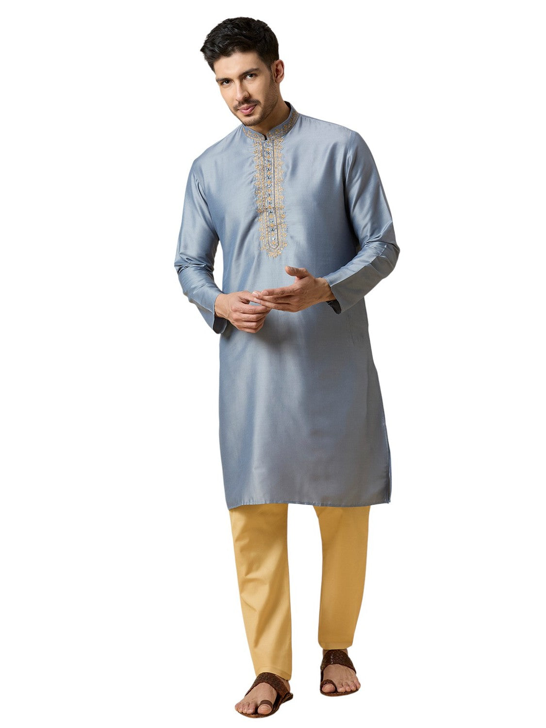 Mens Silk Kurta Set - Roop Darshan