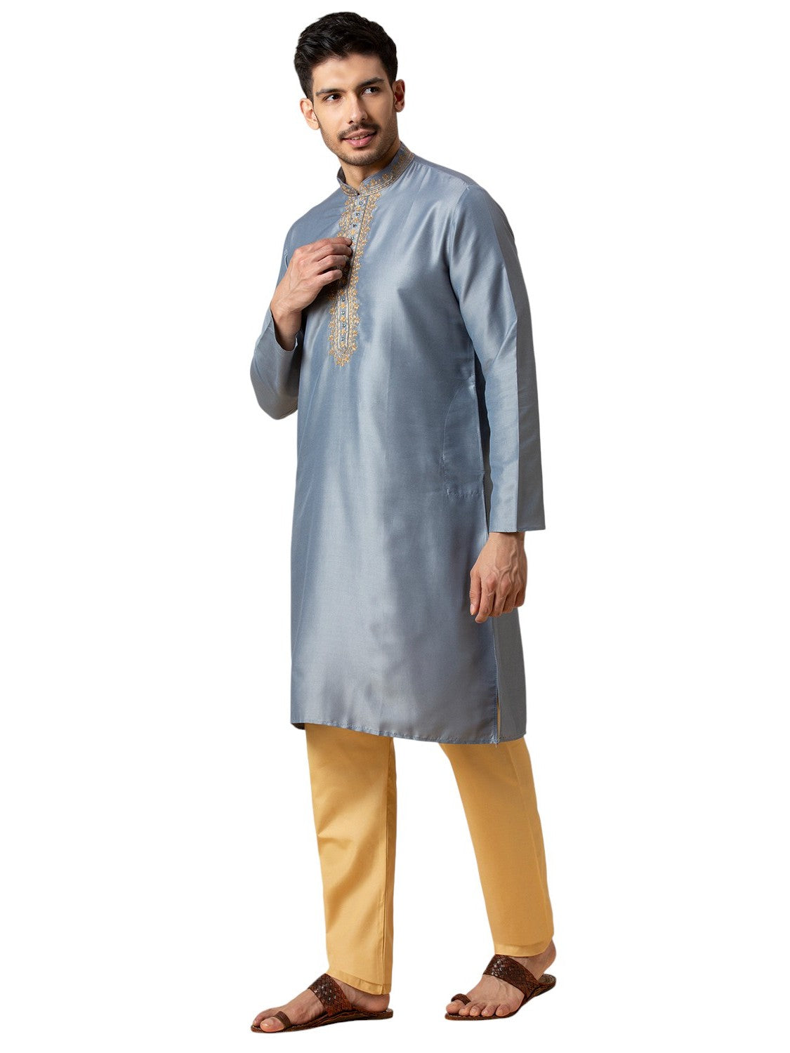 Mens Silk Kurta Set - Roop Darshan