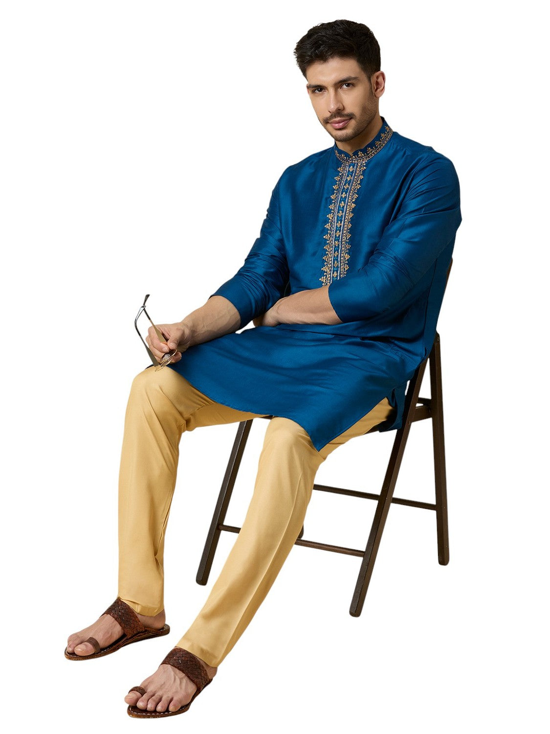 Mens Silk Kurta Set - Roop Darshan