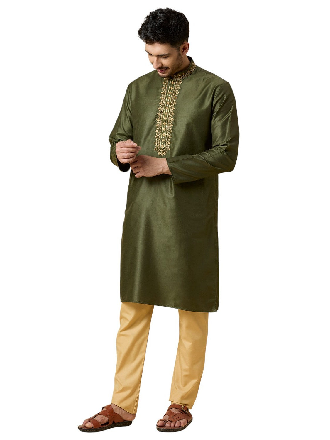Mens Silk Kurta Set - Roop Darshan