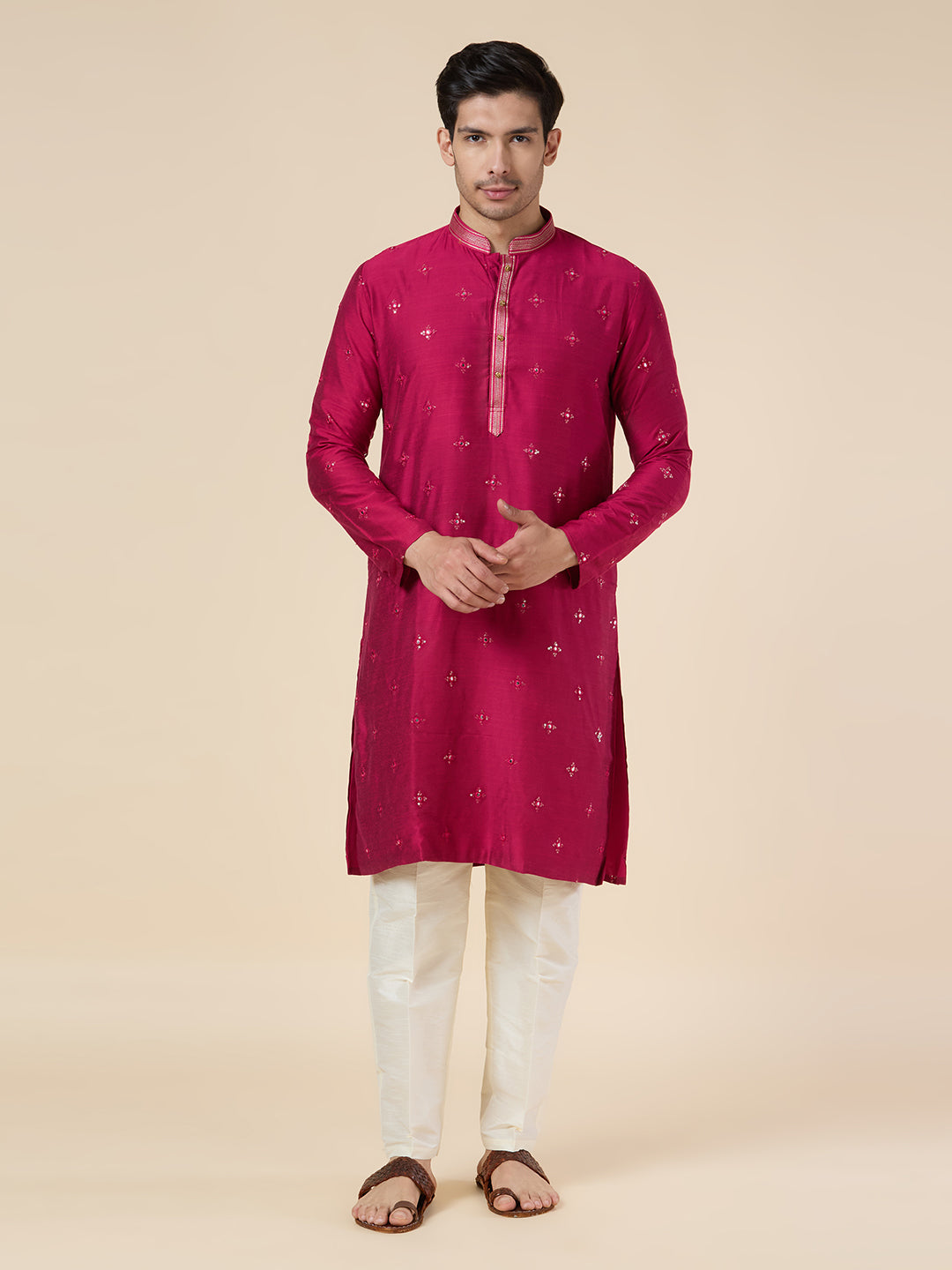 Mens Silk Kurta Set - Roop Darshan