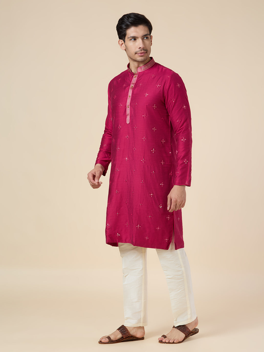 Mens Silk Kurta Set