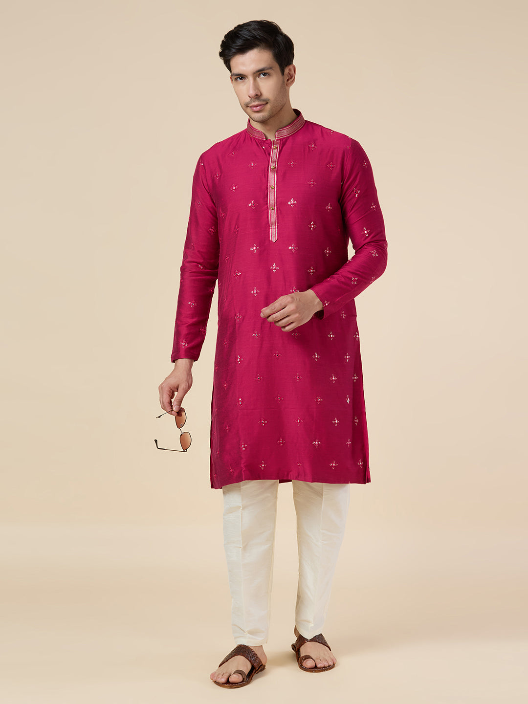 Mens Silk Kurta Set - Roop Darshan