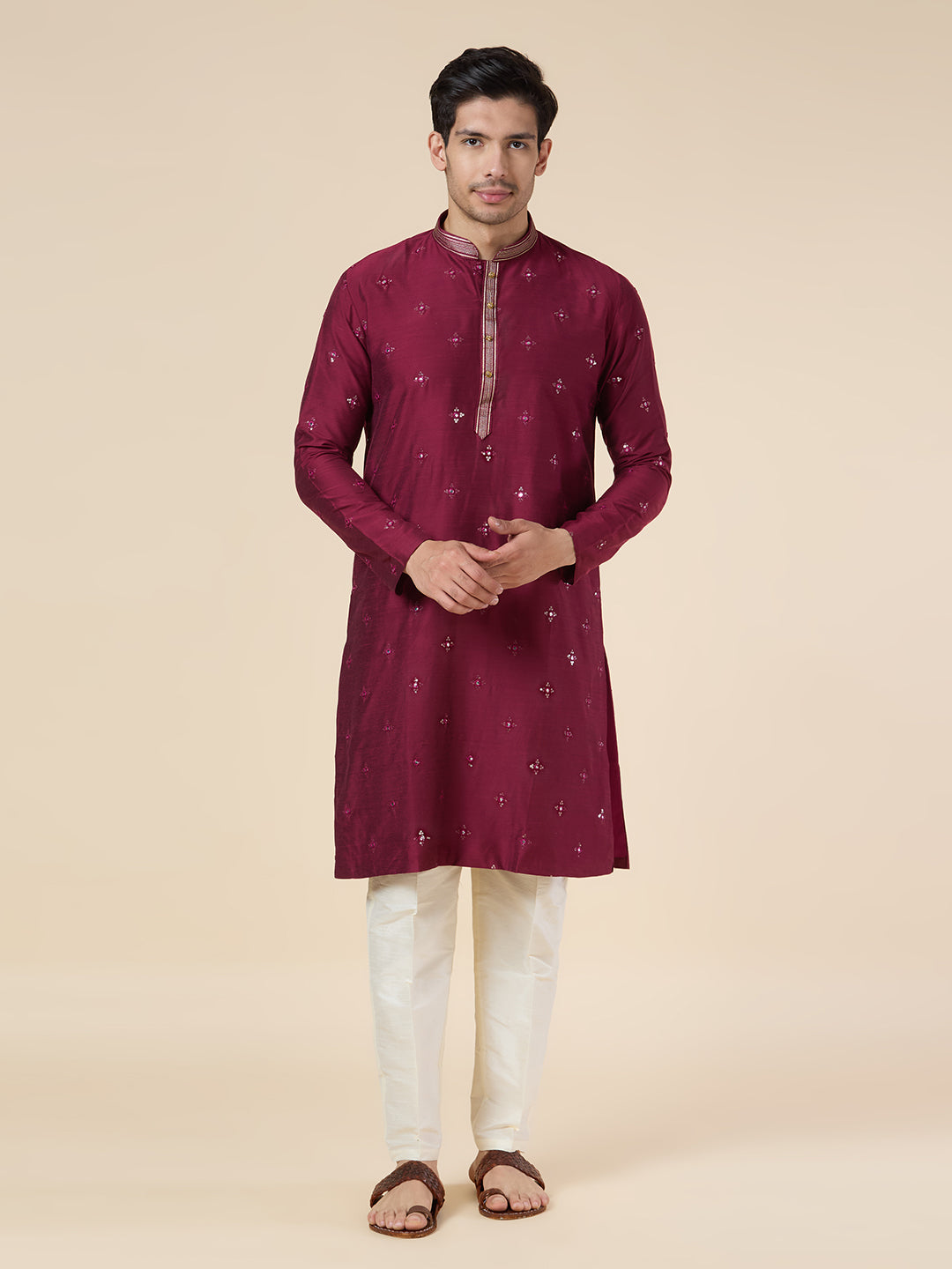 Mens Silk Kurta Set