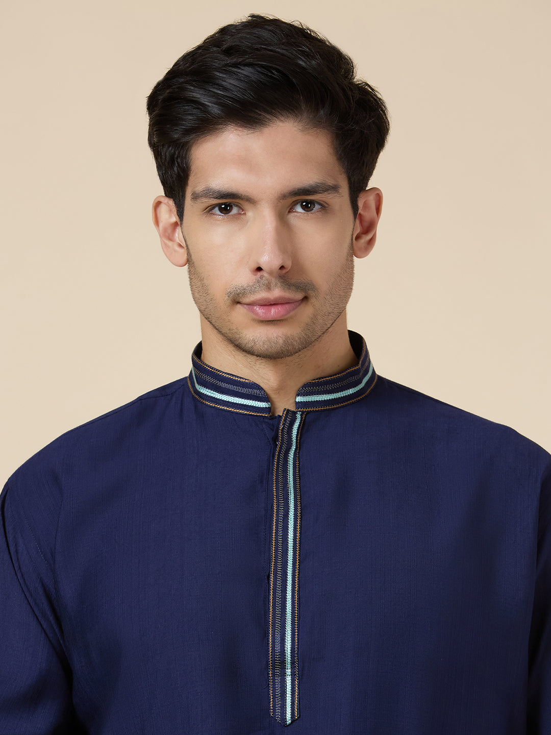 Mens Silk Resham Work Kurta - Roop Darshan