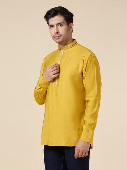 Mens Silk Resham Work Kurta - Roop Darshan