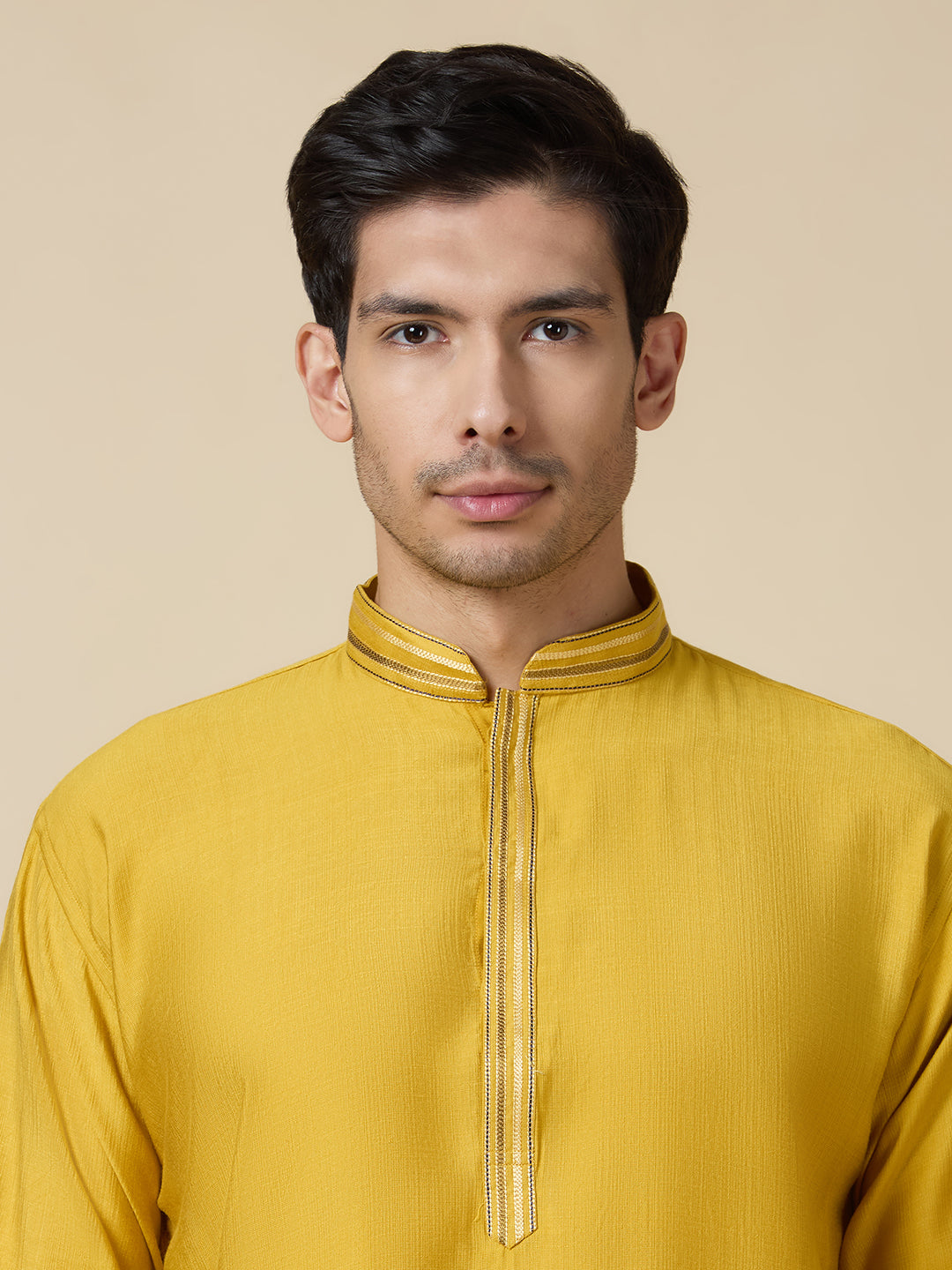 Mens Silk Resham Work Kurta - Roop Darshan
