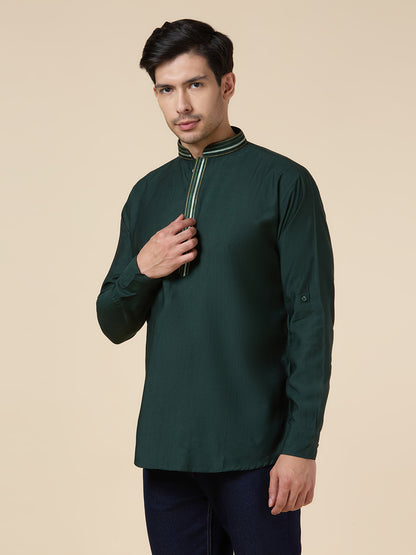 Mens Silk Resham Work Kurta - Roop Darshan