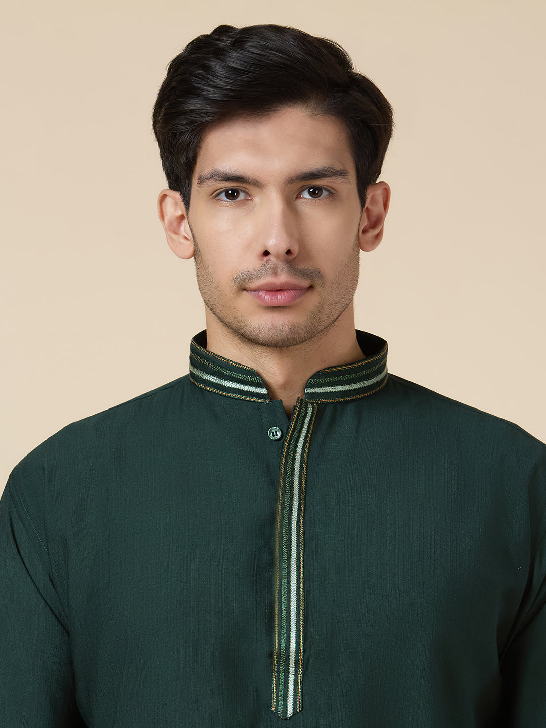 Mens Silk Resham Work Kurta - Roop Darshan