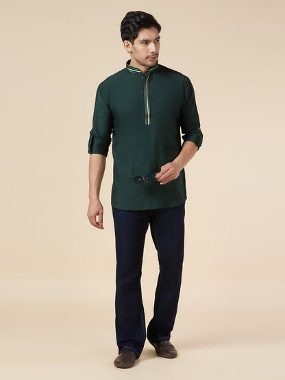 Mens Silk Resham Work Kurta - Roop Darshan