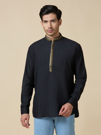 Mens Silk Resham Work Kurta - Roop Darshan