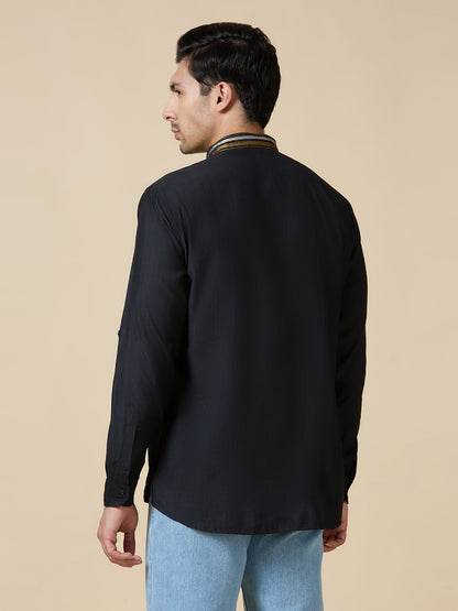 Mens Silk Resham Work Kurta - Roop Darshan