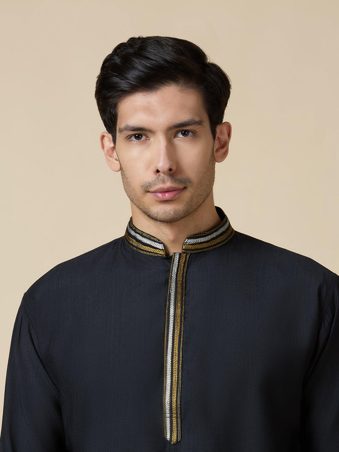 Mens Silk Resham Work Kurta - Roop Darshan