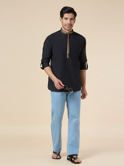 Mens Silk Resham Work Kurta - Roop Darshan