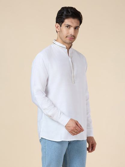 Mens Silk Resham Work Kurta - Roop Darshan