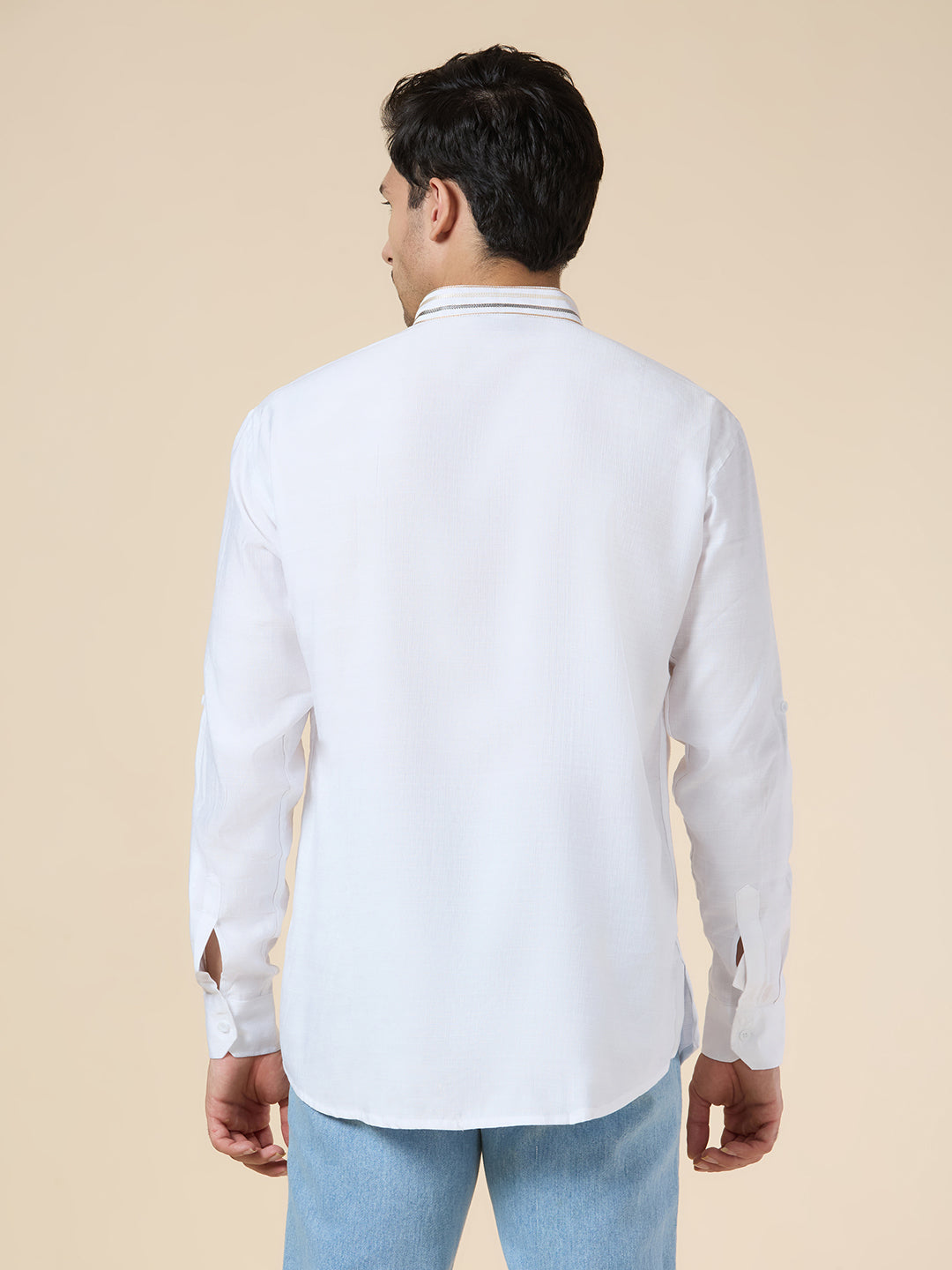 Mens Silk Resham Work Kurta - Roop Darshan