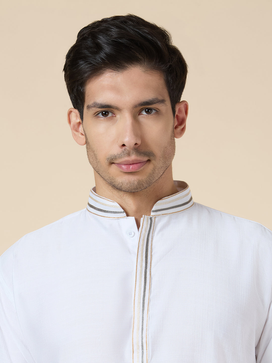 Mens Silk Resham Work Kurta - Roop Darshan