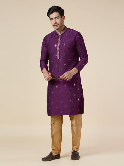 Mens Silk Kurta Set