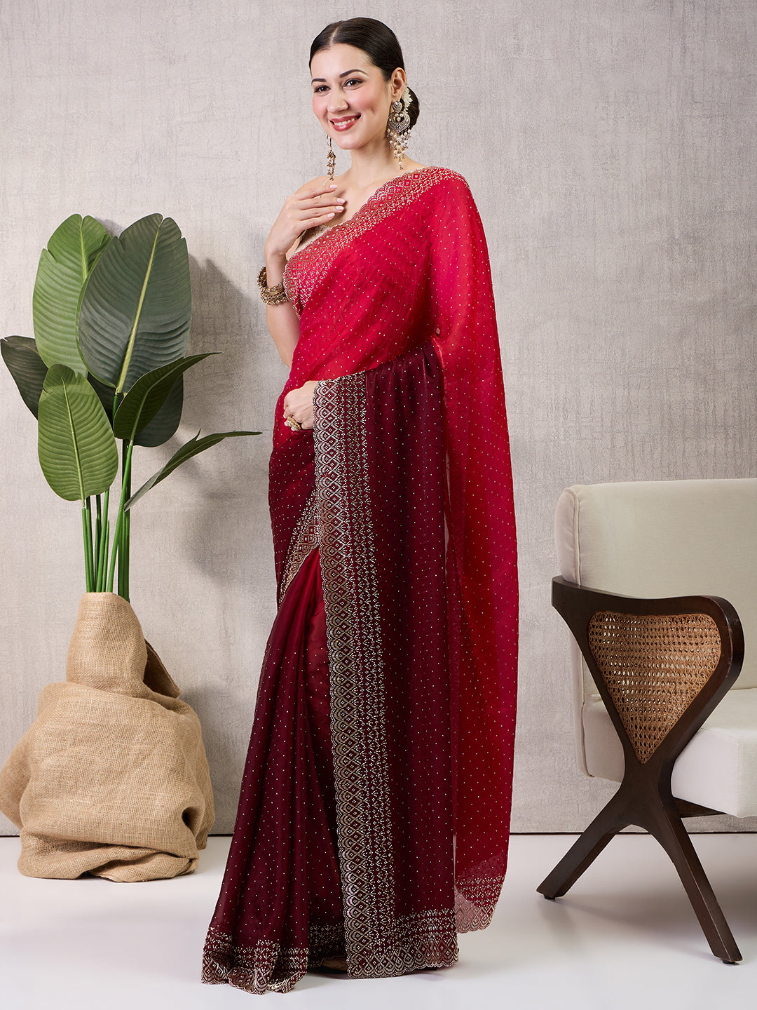 Reshmi Satin Shaded Saree