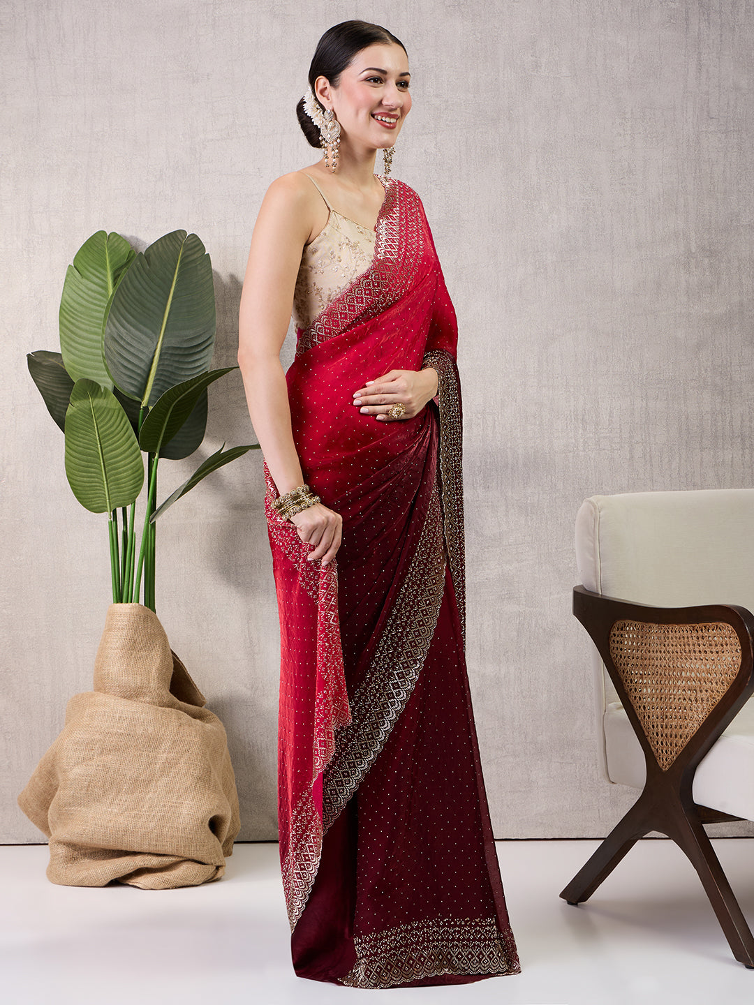 Reshmi Satin Shaded Saree
