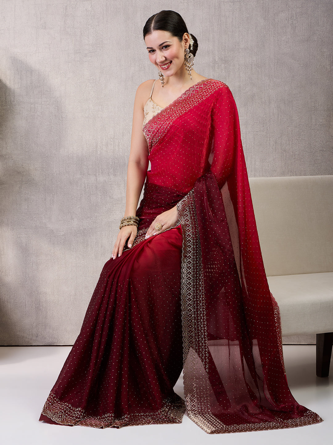 Reshmi Satin Shaded Saree