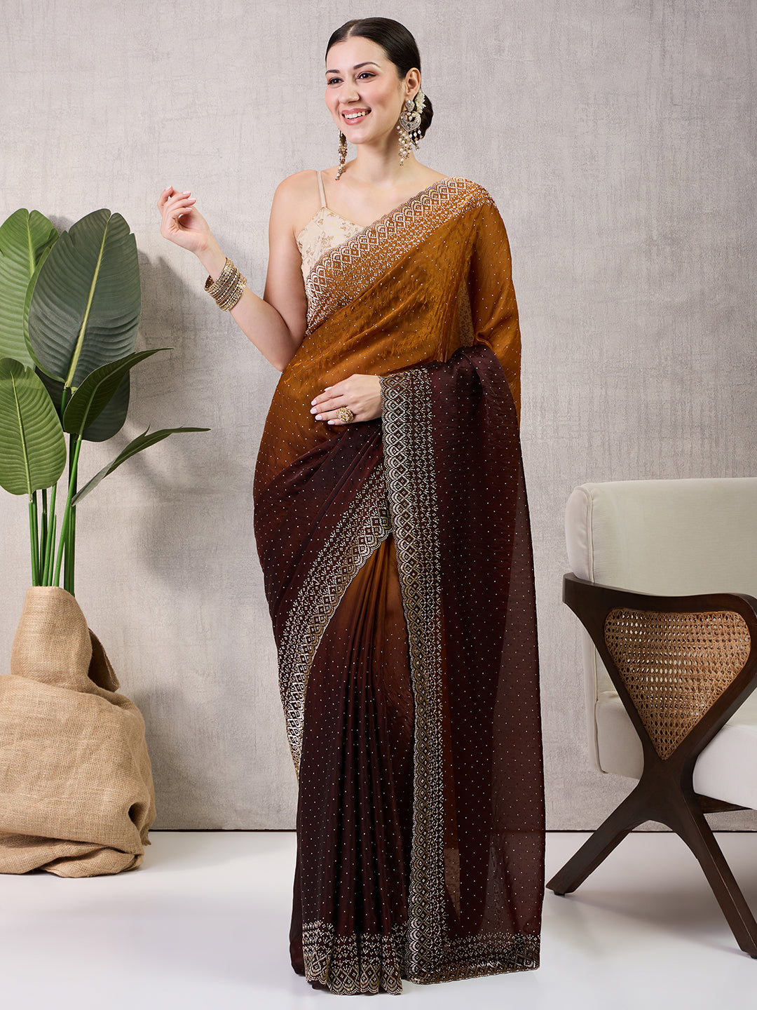 Reshmi Satin Shaded Saree
