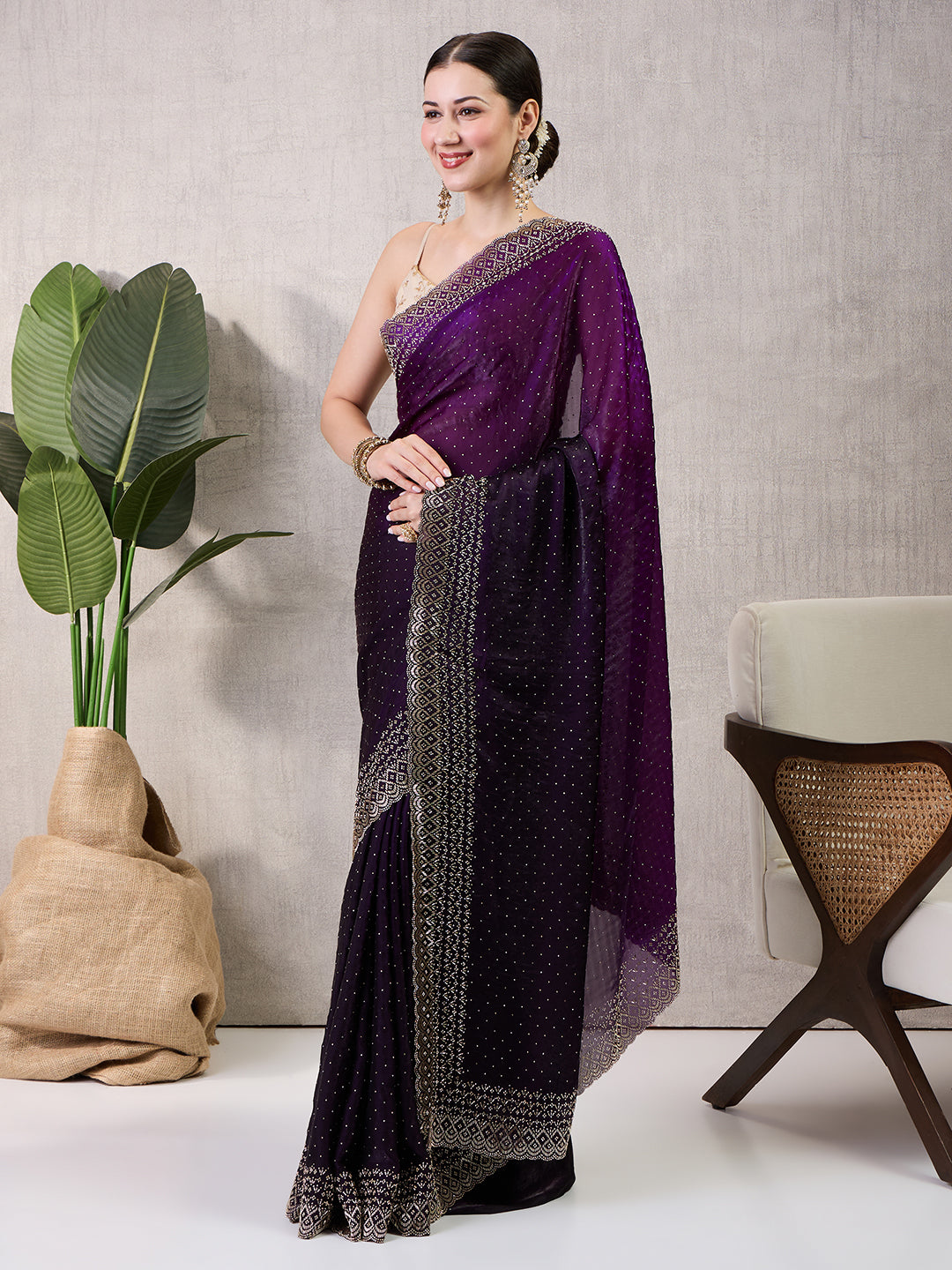 Reshmi Satin Shaded Saree