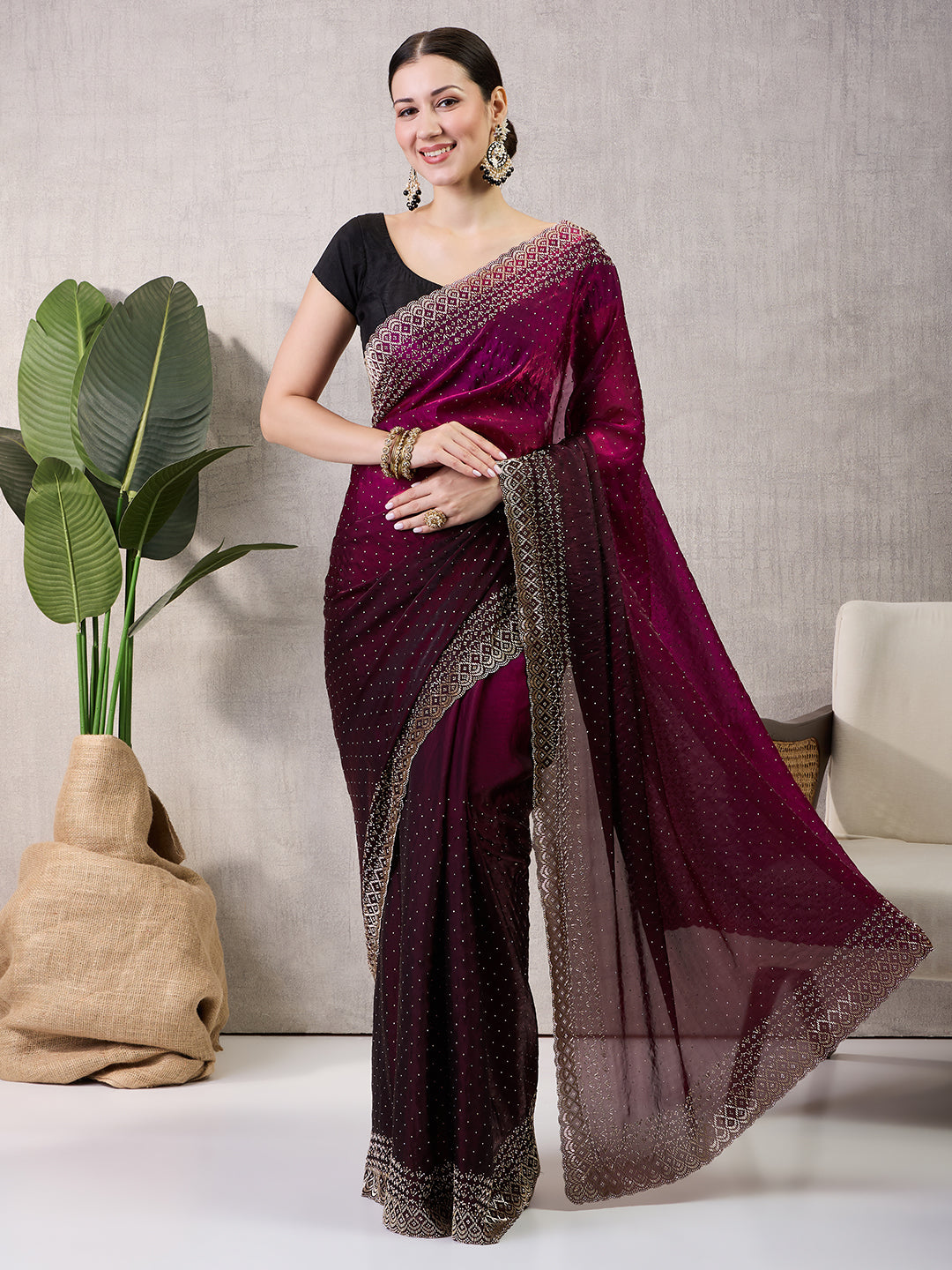 Reshmi Satin Shaded Saree