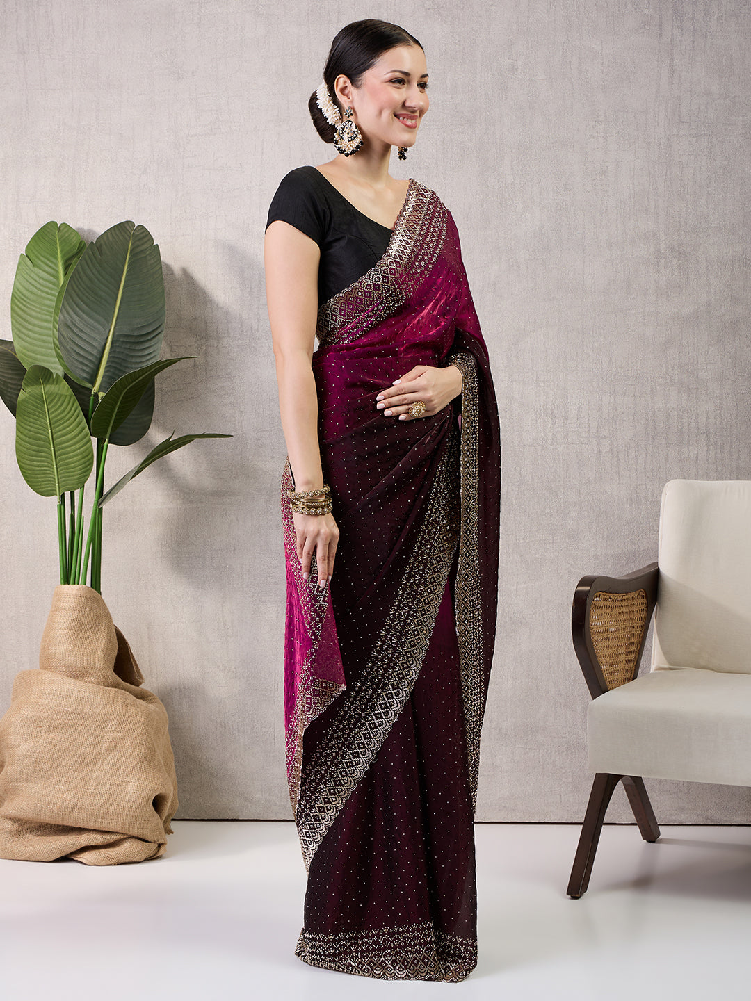 Reshmi Satin Shaded Saree