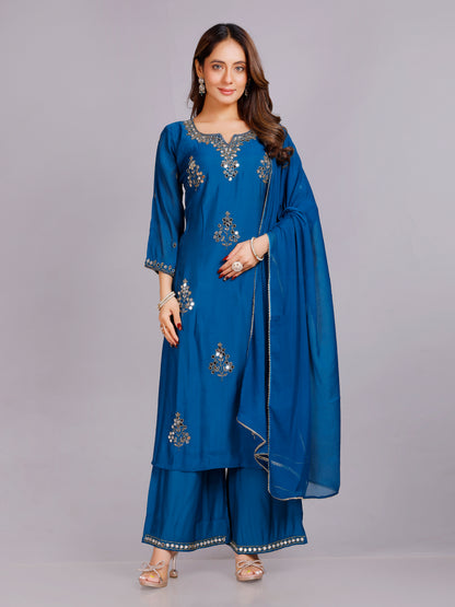 Heena Silk Kurti &amp; Palazzo