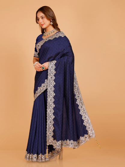 Bhavya Silk Embroidered Saree