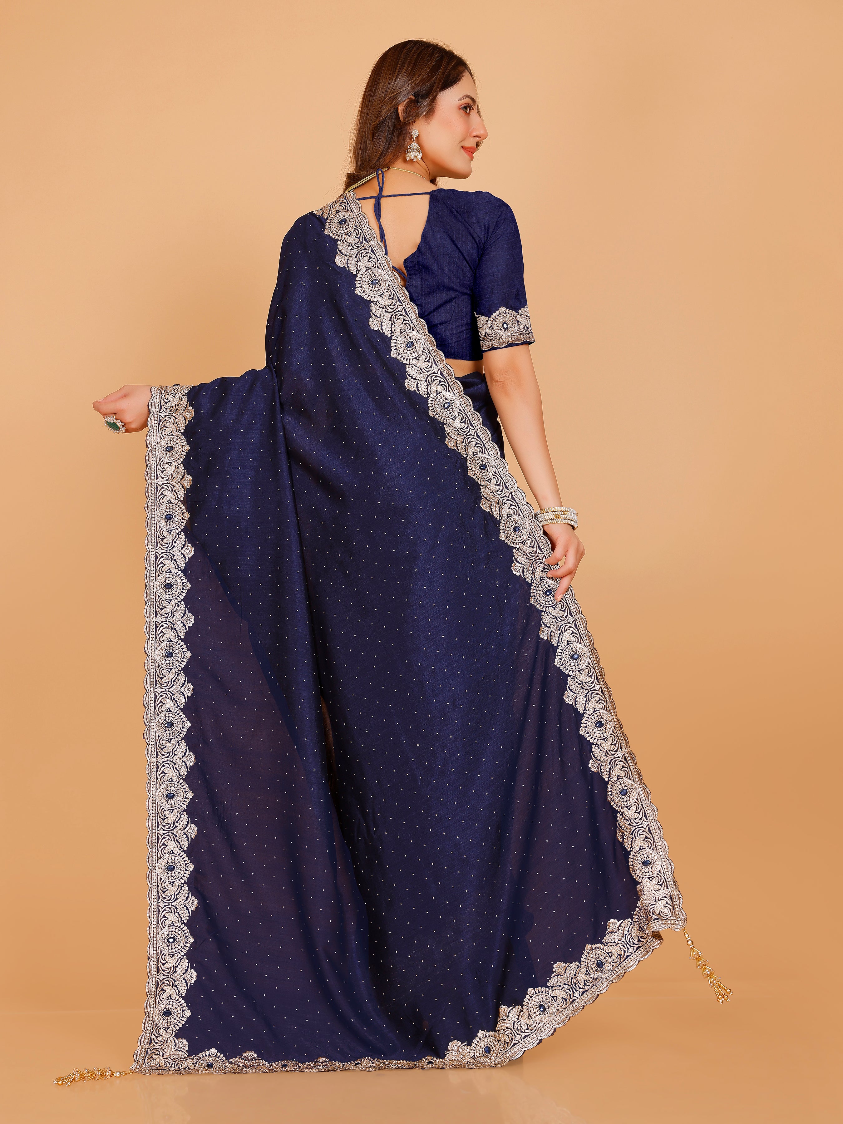 Bhavya Silk Embroidered Saree