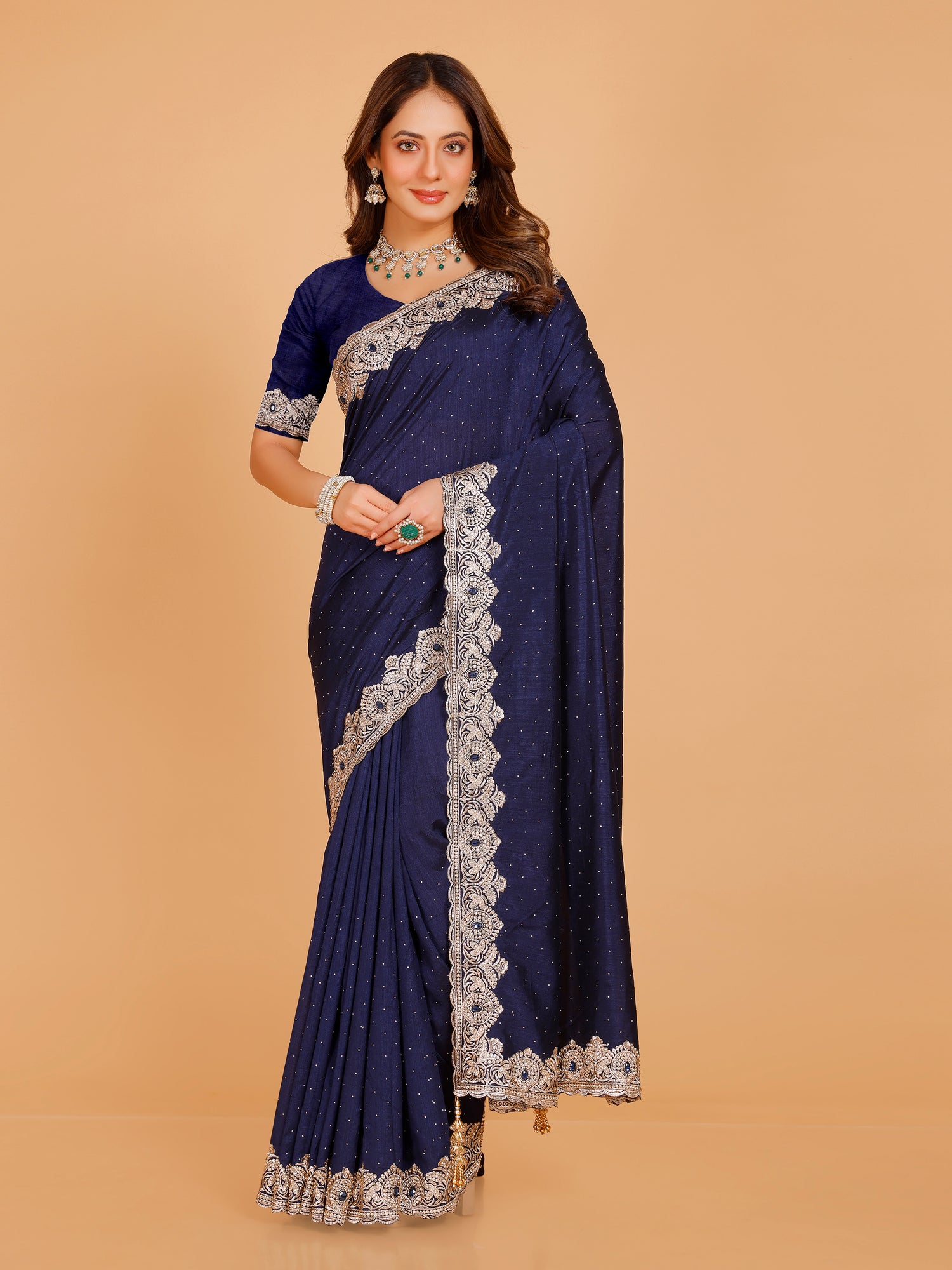 Bhavya Silk Embroidered Saree