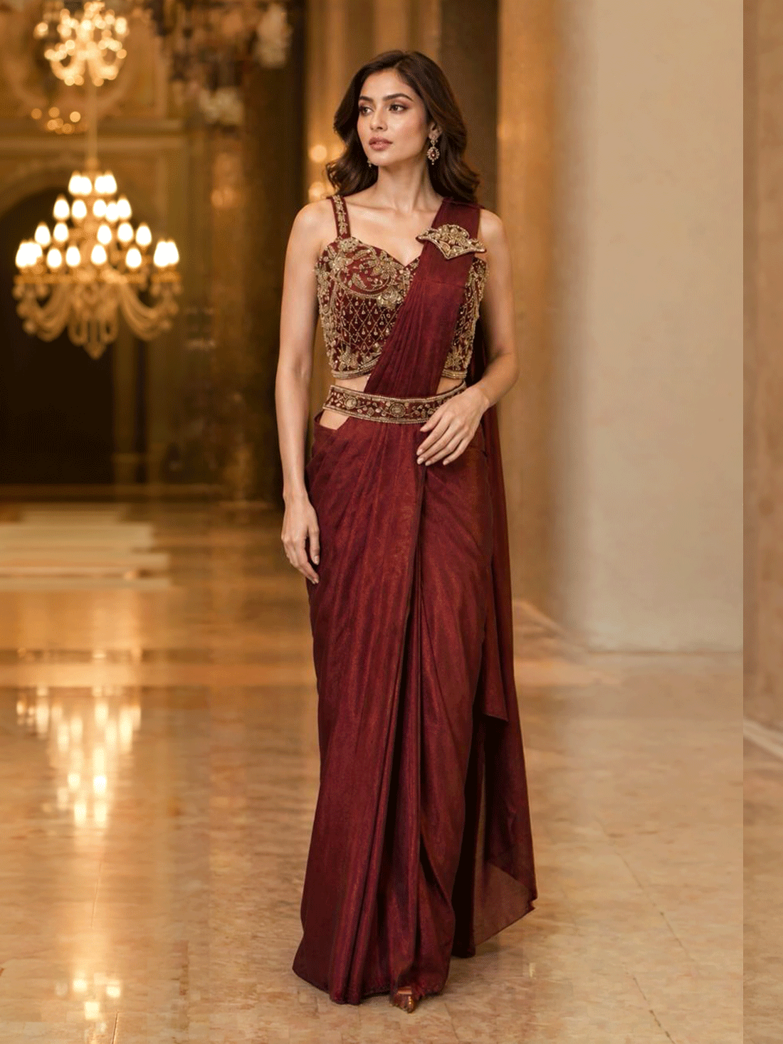 Hazel Silk Choli Saree