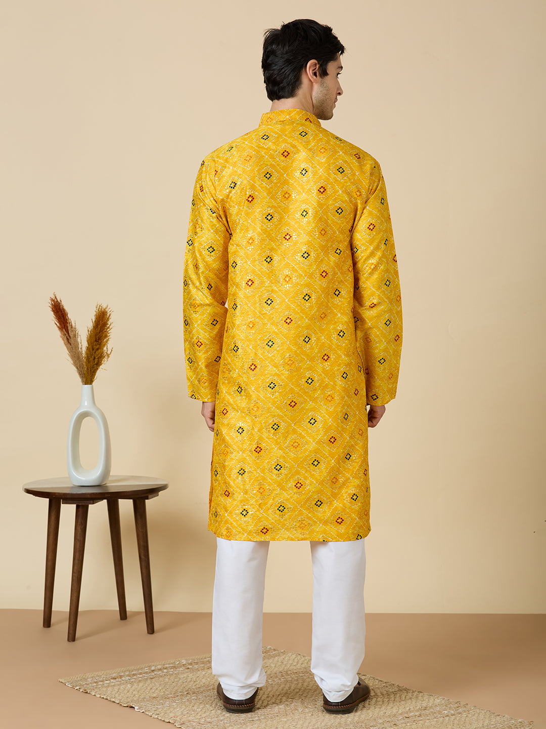 Dhruv Printed Silk Kurta Pyjama