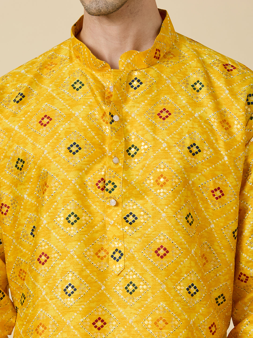 Dhruv Printed Silk Kurta Pyjama