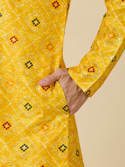 Dhruv Printed Silk Kurta Pyjama