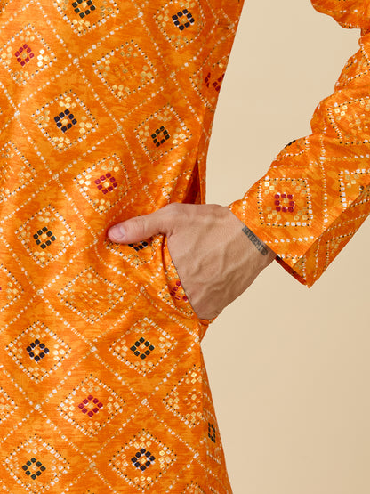 Dhruv Printed Silk Kurta Pyjama