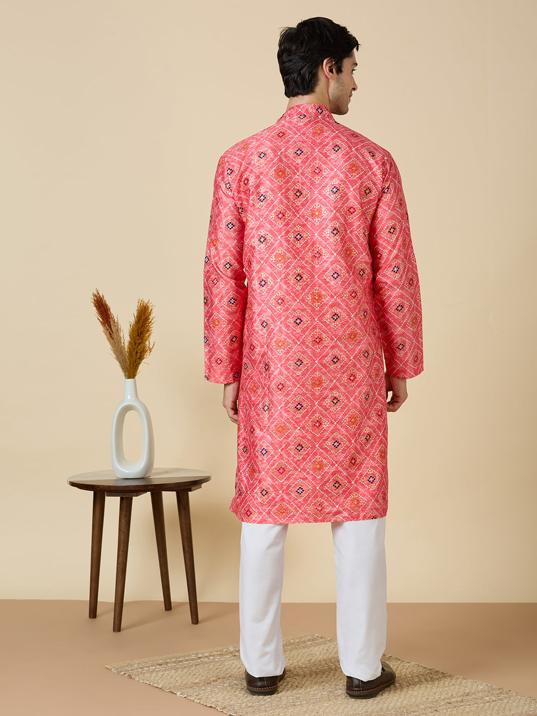 Dhruv Printed Silk Kurta Pyjama
