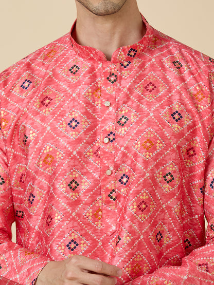 Dhruv Printed Silk Kurta Pyjama