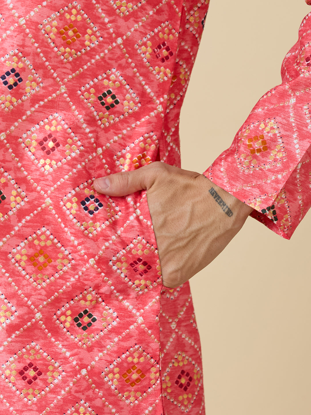 Dhruv Printed Silk Kurta Pyjama